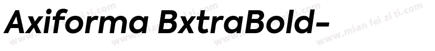 Axiforma BxtraBold字体转换